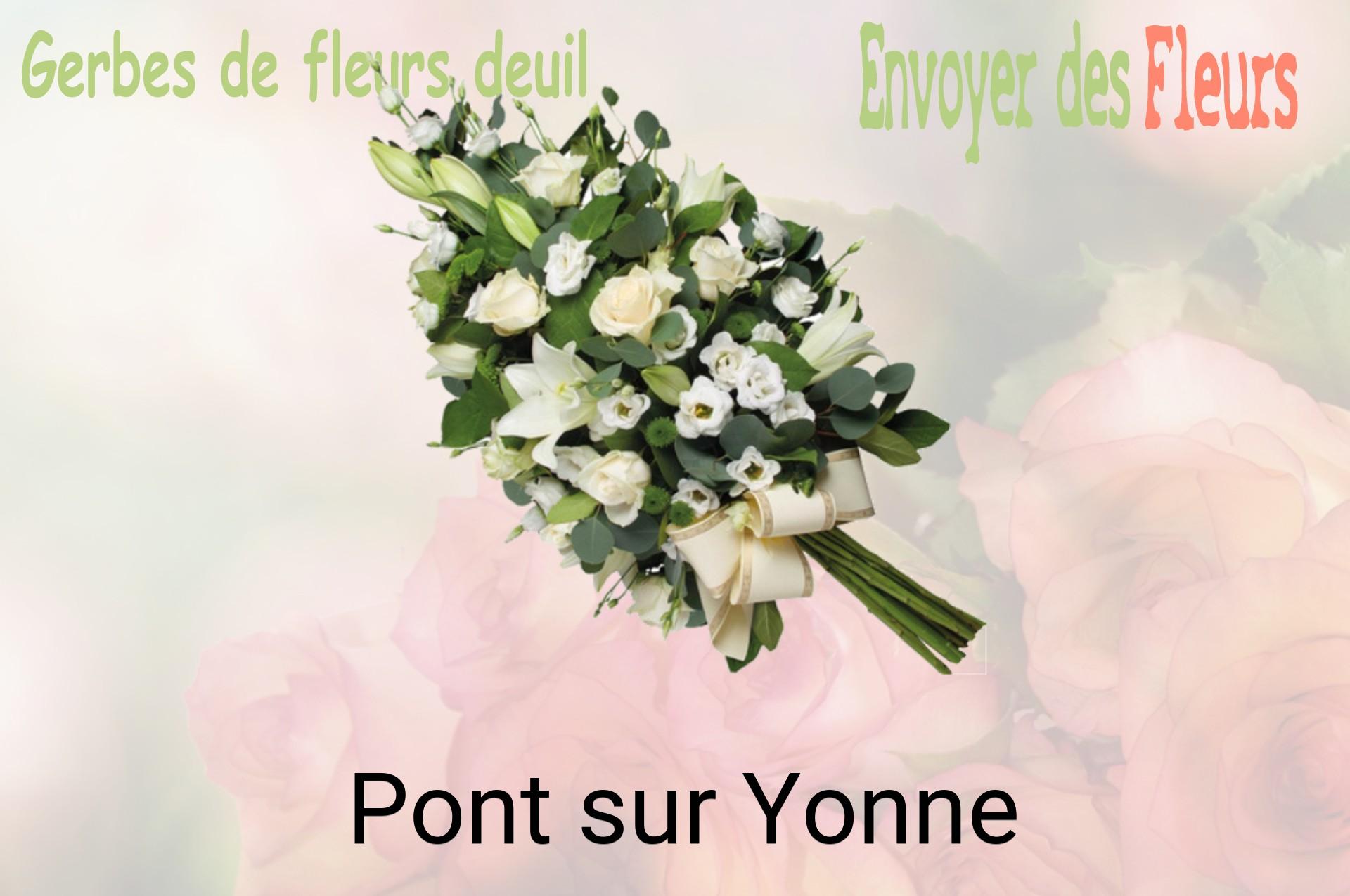 Gerbe de fleurs de deuil livrée à Pont-sur-Yonne
